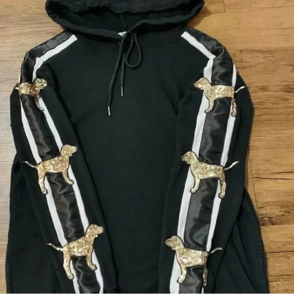 VICTORIA’S SECRET PINK BLING TUNIC HOODIE/ SHORTS OUTFIT SET S - Picture 10 of 15